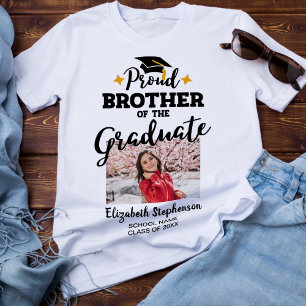 Broer van de afstuderen fotonaam t-shirt