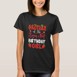 Broer van de bes eerste verjaardag van meisje aard t-shirt