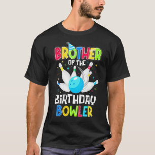 Broer van de Birthday Bowler Bowling Boys Mannen T-shirt