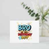 Broer van de Birthday Boy Comics superheld Gift Aankondigingskaart (Staand voorkant)