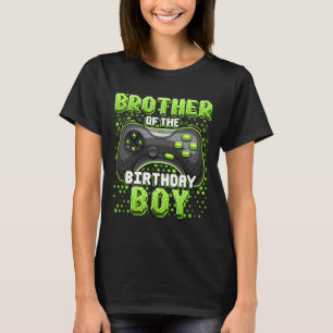 Broer van de Birthday Boy Matching Video Game Bi T-shirt