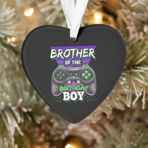 Broer van de Birthday Boy Matching Video Game Ornament