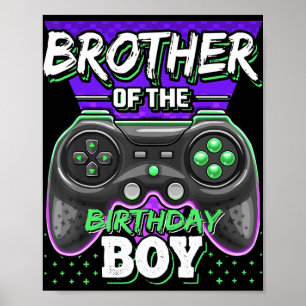 Broer van de Birthday Boy Matching Video Game Poster