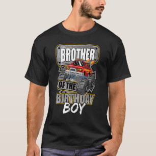 Broer van de 'Birthday Boy Monster Truck Party' T-shirt
