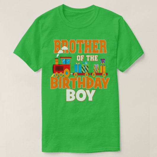Broer van de 'Birthday Boy Train Lover Bday' T-shirt (Design voorkant)