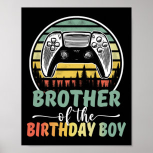 Broer van de Birthday Boy Video Gamer die F aanpas Poster
