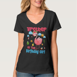 Broer van de Birthday Girls Tropische Flamingo Fa T-shirt