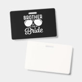 Broer van de bride badge (Voor- en achterkant)