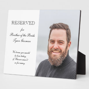 Broer van de Bride Foto Memorial Chairman Wedding Fotoplaat