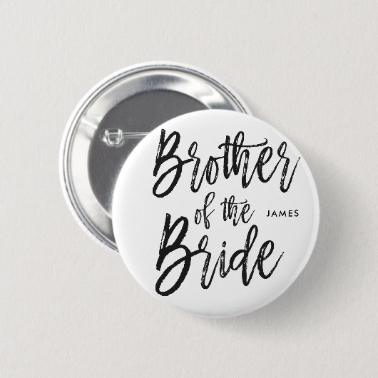 Broer van de bride | Steekproefwedstrijd Ronde Button 5,7 Cm (Voorkant /achterkant)