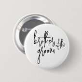 Broer van de bruidegom Button (Voorkant /achterkant)