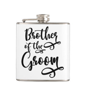 Broer van de bruidegom heupfles