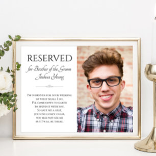 Broer van de Bruidegom in de Hemel Foto Herdenking Poster