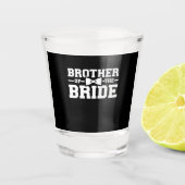 Broer van de bruidgeschil voor broer shot glas (Voorkant)
