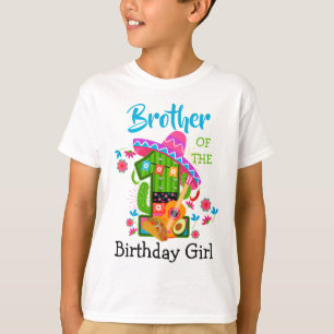 Broer van de eerste verjaardag fiesta Mexico T-shirt
