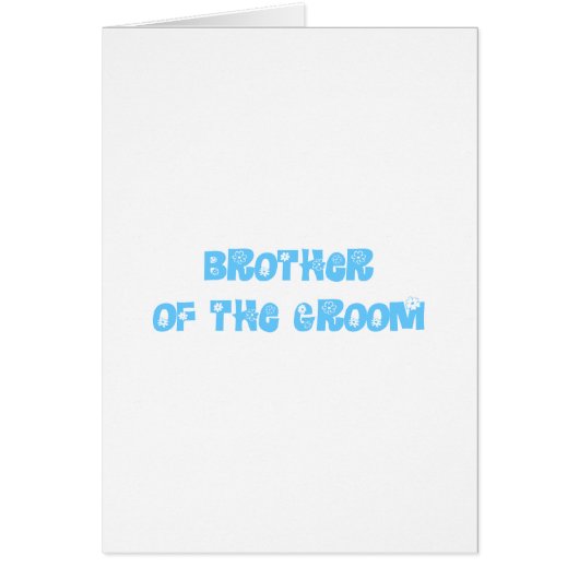Broer van de Groom (Voorkant)