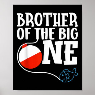 Broer van de grote visser jongen eerste verjaardag poster