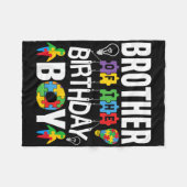 Broer van de jarige jongen autisme fleece deken (Voorkant (Horizontaal))