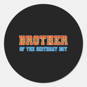 Broer Van De Jarige Jongen Basbal Thema Familie Ronde Sticker