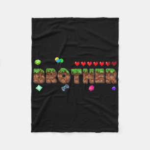 Broer van de jarige pixel game matching Fa Fleece Deken