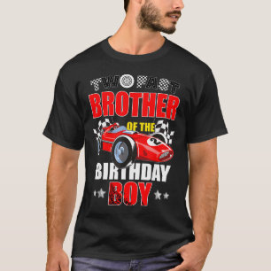 Broer van de twee snelle 2de verjaardag jongen rac t-shirt