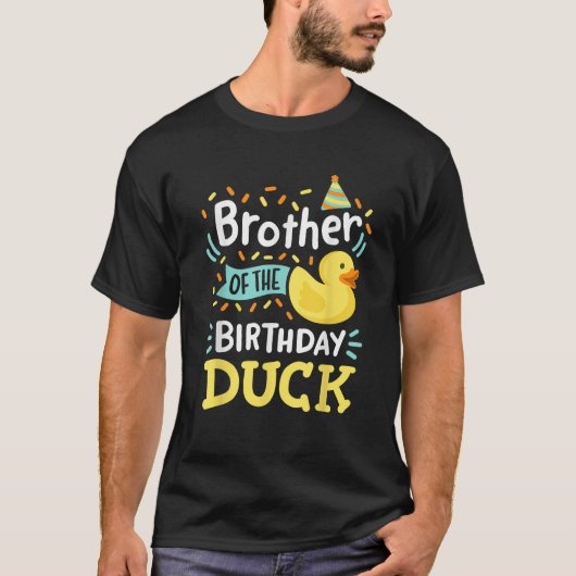 Broer van de verjaardag Duck Boy Rubber Duck Bday T-shirt (Voorkant)