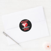 Broer van de verjaardag Karate Taekwondo meisje Ma Ronde Sticker (Envelop)