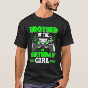 Broer van de Verjaardag Meisje Matching Video Game T-shirt