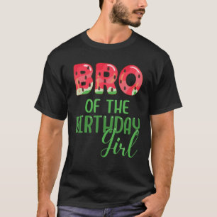 Broer van de verjaardag meisje zomer watermeloen l t-shirt