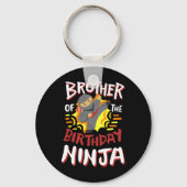 Broer van de verjaardag Ninja Karate Kinder Bday P Sleutelhanger (Voorkant)