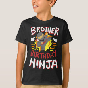 Broer van de verjaardag Ninja Karate Kinder Bday P T-shirt