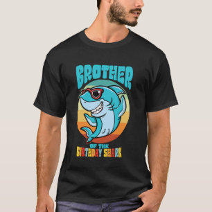 Broer van de Verjaardags Kind Haaienfeest Bro Fami T-shirt