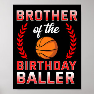 Broer van de verjaardagsjongen Bysketbyll Bday Cel Poster