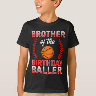Broer van de verjaardagsjongen Bysketbyll Bday Cel T-shirt
