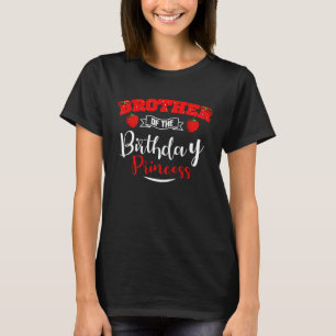 Broer van de verjaardagsprinses Aardbeienthema T-shirt
