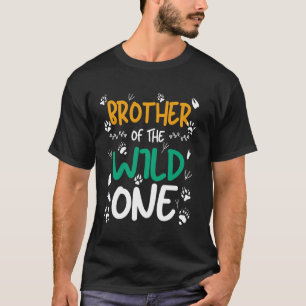 Broer van de Wild One Zoo Safari Animal Birthday T-shirt
