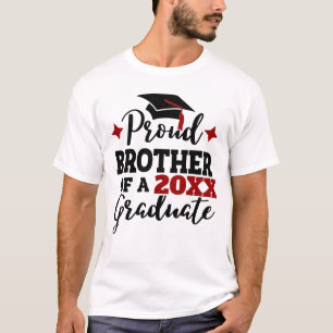 Broer van een afstuderen zwart rood pet uit 2022 t-shirt