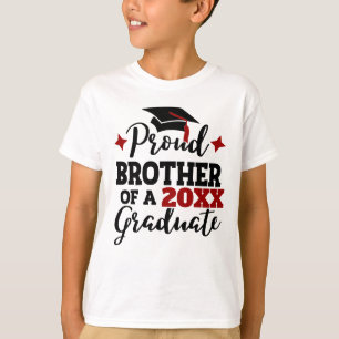 Broer van een afstuderen zwart rood pet uit 2023 t-shirt
