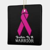 Broer van een Borstkanker Warrior Keramisch Ornament (Links)