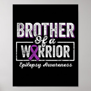 Broer van een krijger epilepsie broertje Paarse Ri Poster
