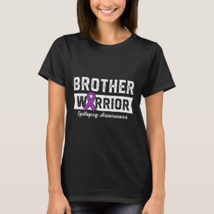 Broer van een krijger epilepsie broertje Paarse Ri T-shirt