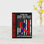 Broer van een Krijger Hartziekte CHD Bewustzijn F Kaart (Gele Bloem)