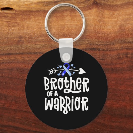 Broer van een krijger/hydrocefalus bewustzijnsfami sleutelhanger (Voorkant)