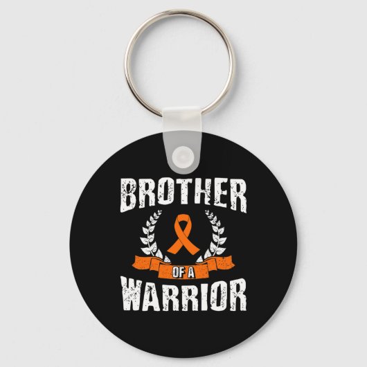 Broer van een krijger leukemie bewustzijn sleutelhanger (Voorkant)