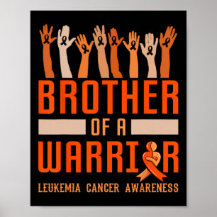 Broer van een krijger leukemie bewustzijnslint BLO Poster