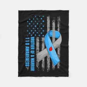 Broer van een krijger type 1 diabetes T1D bewustzi Fleece Deken