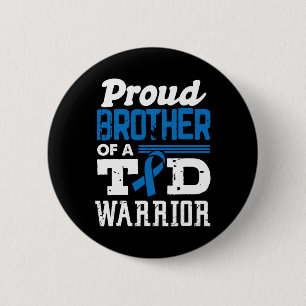 Broer van een T1d Warrior Diabetes Awareness Ronde Button 5,7 Cm