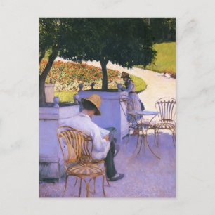 Broer van Gustave Caillebotte-Artist in zijn tuin Briefkaart