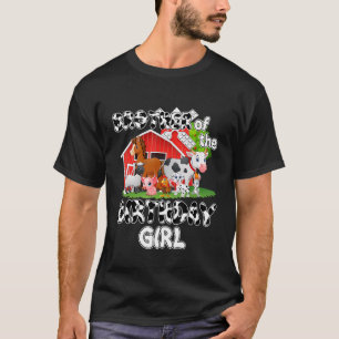 Broer Van Het Jarige Meisje Koe Boerderij Dier Geb T-shirt