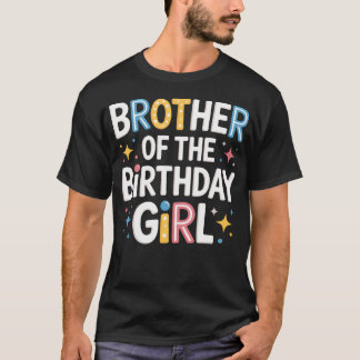 Broer Van Het Jarige Meisje Roze Familie Feestje T-shirt